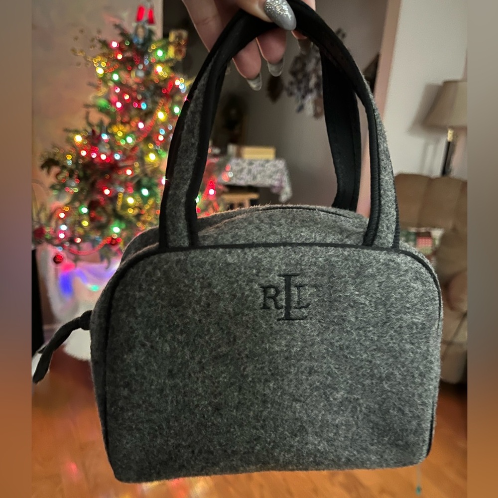 Women’s LAUREN RALPH LAUREN Small
Satchel Handbag Grey Wool Lined